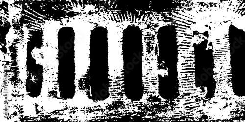 Rustic drain grate showing layered lip prints and paint residue