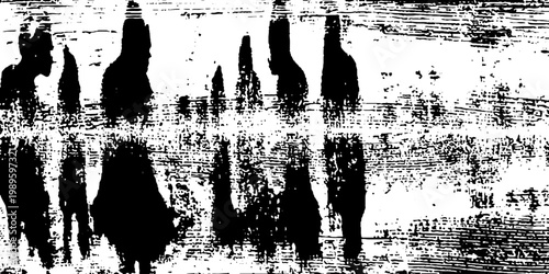 Wood planks with peeling paint in distressed horizontal surface