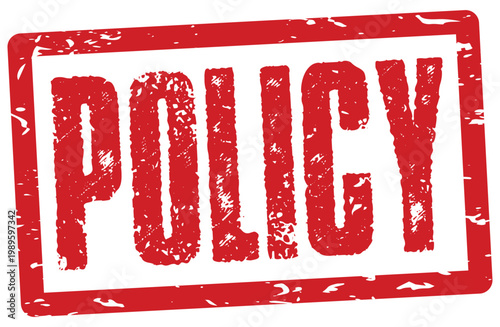 Policy red rubber stamp