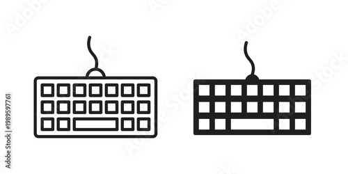 Bild auf Leinwand Keyboard icon collection vector illustrations, Vector pictogram