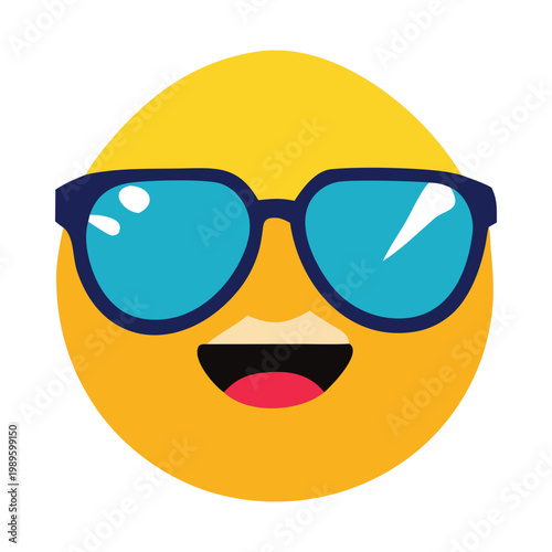 Cute Kawaii Happy Face Emoji Sticker