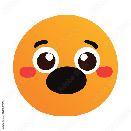 Cute Kawaii Happy Face Emoji Sticker