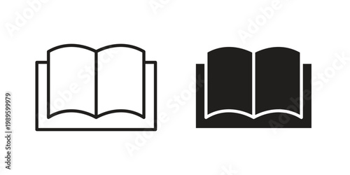 open book icon collection vector illustrations, Vector pictogram