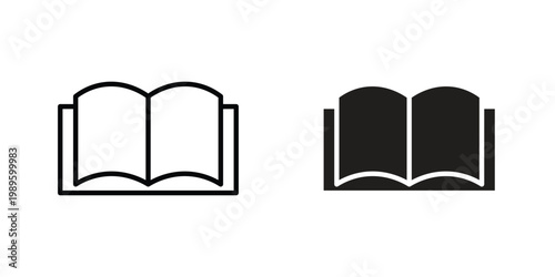 open book icon collection vector illustrations, Vector pictogram