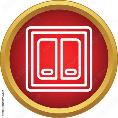 Double light switch controlling electricity and power in a modern home