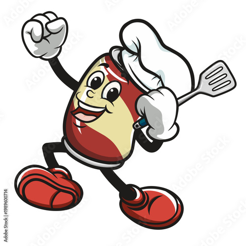 Soda is jumping with bring spatula 