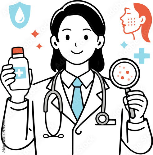 hospital doctor dermatologist medical specialist concept