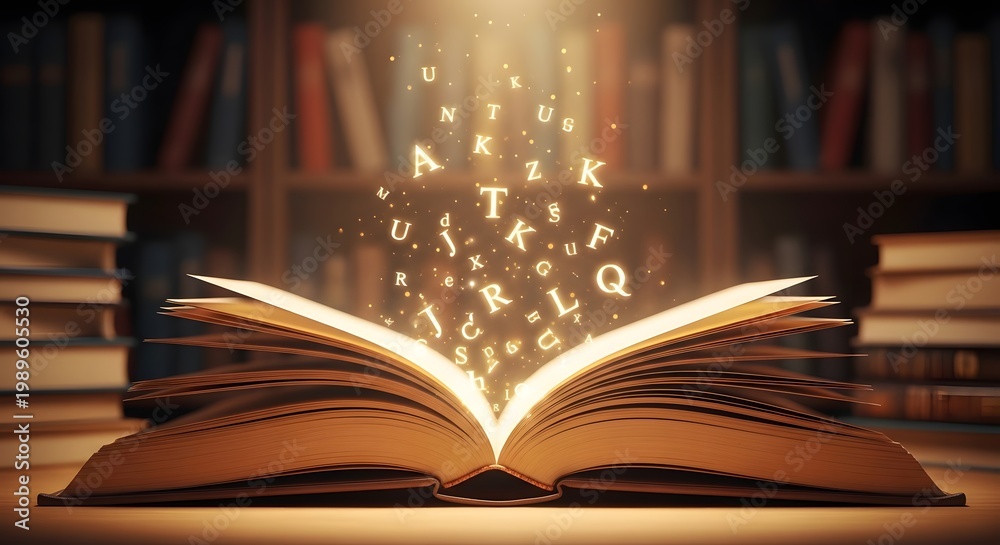 Fototapeta premium Magical open book a gateway to knowledge and imagination