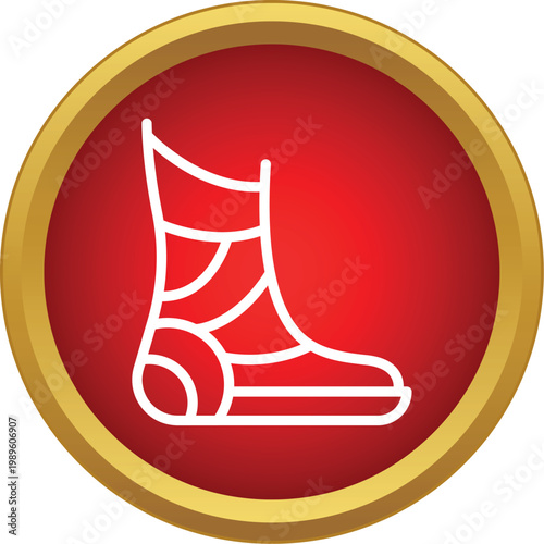 Foot or ankle wrapped in a bandage, signifying injury treatment and recovery