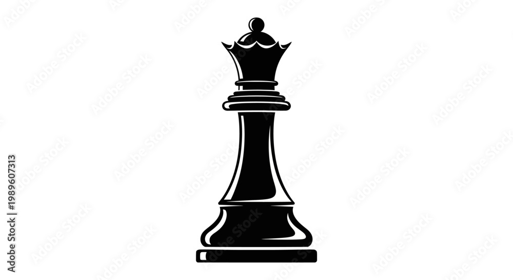 Fototapeta premium Chess Queen Piece Vector