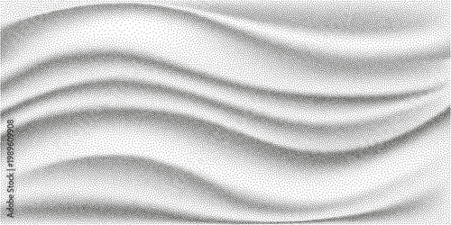 Grunge wavy sand grain surface. Vector stippling curved gradient wave texture. Gritty noise dotwork. Charcoal dots or spots, particles or granules. Abstract fluid grit backdrop overlay