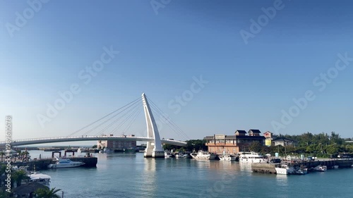 4K Tamsui Fisherman Wharf Harbor Yacht Landscape