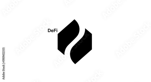 Decentralized Finance Logo Symbol.