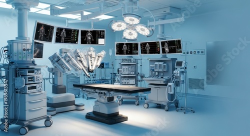 High-Tech Surgical Room with Advanced Equipment