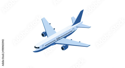 Airplane in Flight - Commercial Aviation and Air Travel.