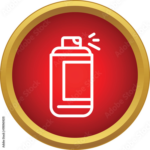 Spray paint can line icon, representing art and graffiti tools