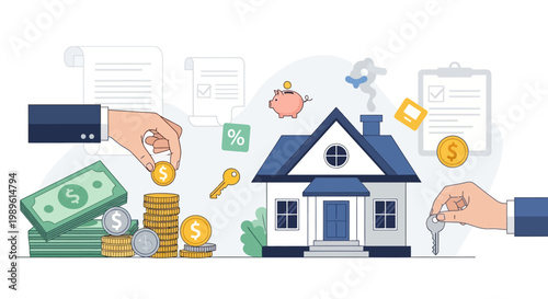 Real estate investment and financial planning concept.