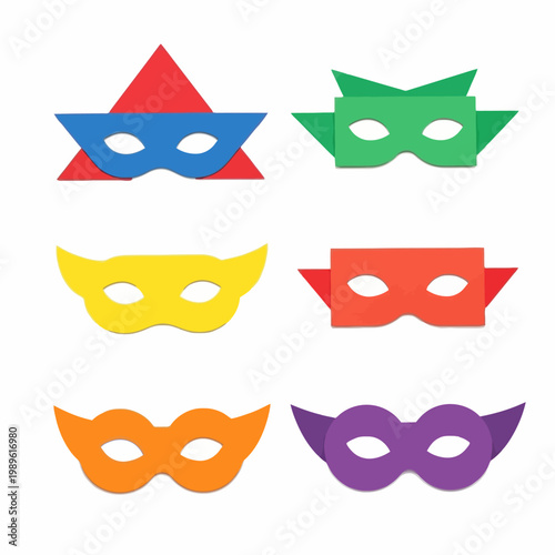 Collection of Colorful Superhero Masks for Kids and Parties
