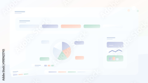 Premium SaaS dashboard background with offset ring deck, modular control tower, soft pastel admin panels and clean modern UI system flow art