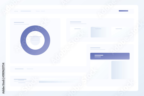 Premium SaaS dashboard UI background with circular analytics focus horizontal matrix and stacked reporting field in clean vector layout design