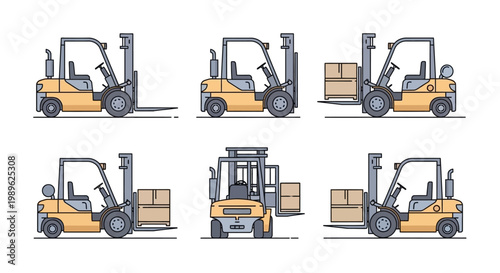 Forklift machinery industrial equipment vehicle.