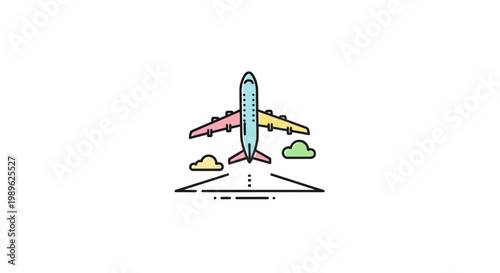 Airplane Taking Off Runway Departure.