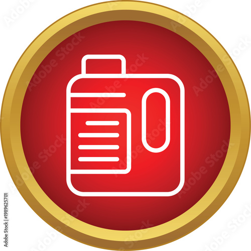 Cleaning detergent bottle icon illustrating household chemicals and fluids