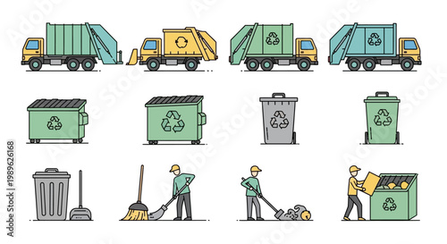 Waste management and sanitation workers.