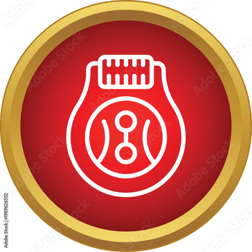 Epilator device icon representing beauty and skin care