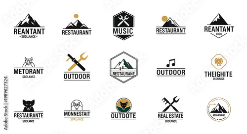 Collection of Vintage Style Logos and Emblems.
