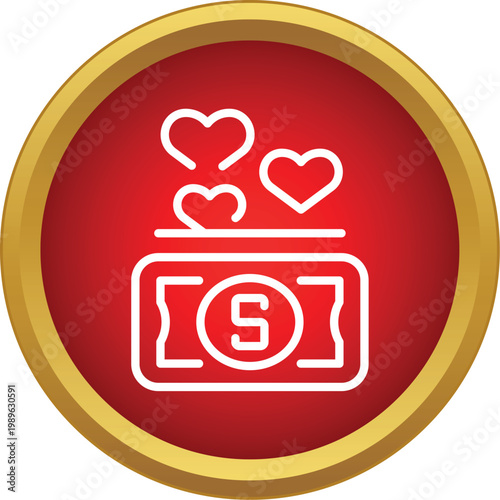 Money note with hearts symbolizing financial giving and philanthropy