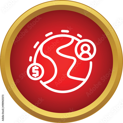 Global network processing international money transfers and connecting people across the world