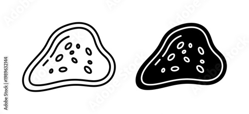 Amoeba Cell Microorganism Icon Set