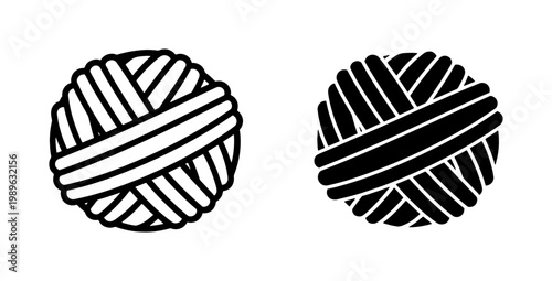 Yarn Ball Icon Set for Knitting and Crochet Projects