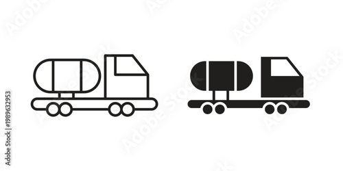 Tank truck icon. Simple linear element illustration. Thin stroke sign can be used for web, mobile and UI.