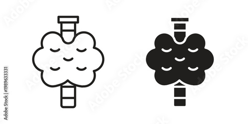 Thyroid gland icon. Simple linear element illustration. Thin stroke sign can be used for web, mobile and UI.