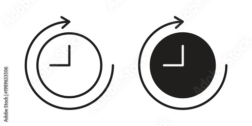 Timelapse icon. Simple linear element illustration. Thin stroke sign can be used for web, mobile and UI.