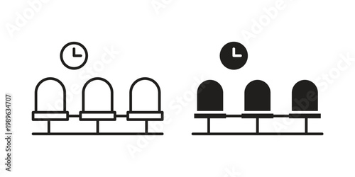 Waiting Room icon. Simple linear element illustration. Thin stroke sign can be used for web, mobile and UI.