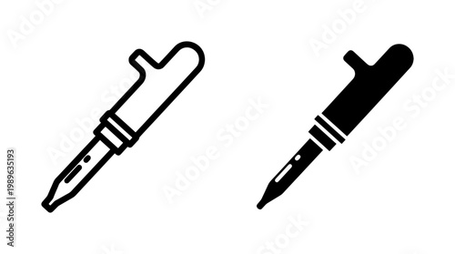 Soldering Iron Icon Set for Electronics Repair