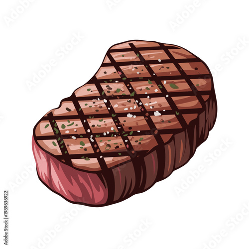 A grilled steak prepared with care.