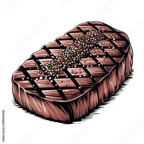 A perfectly grilled steak, beautifully presented.