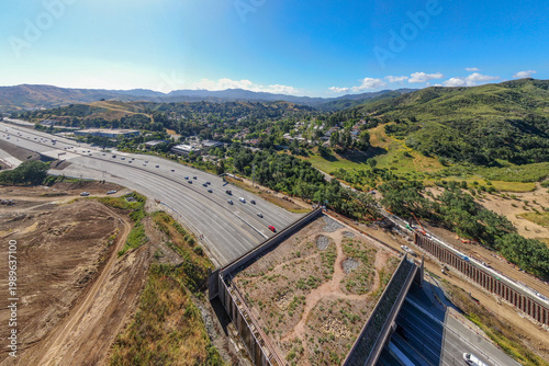 Wallis Annenberg Wildlife Crossing Construction Over US-101 Freeway in Agoura Hills