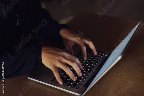 Late-Night Developer: Hands of a Programmer at Work