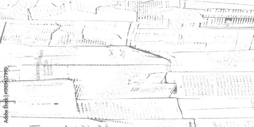 Faded white grunge background with newspaper distressed ink smudges, subtle grid-like marks, worn paper texture, abstract minimal urban style.