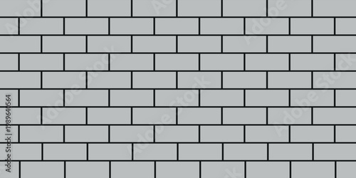 Brick pattern. Seamless vector grey color brick wall background. Red bricks wall vector wallpaper texture. modern