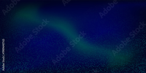 halftone with blue-green gradation, abstract background pattern, neon light reflecting walls and floors, dark colors, and feel the speed of digital technology connected with blue-green background.