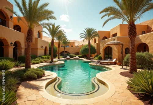 Enchanting Palm Oasis Unique Desert Mirage Personal Retreat Escaping Climate Heat