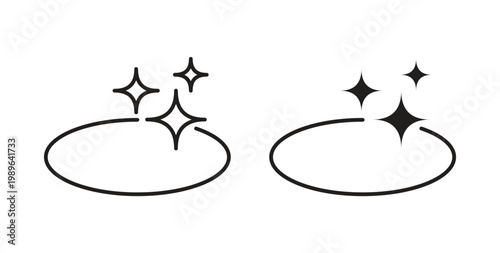 Fotografie Clean surface icon linear pictogram