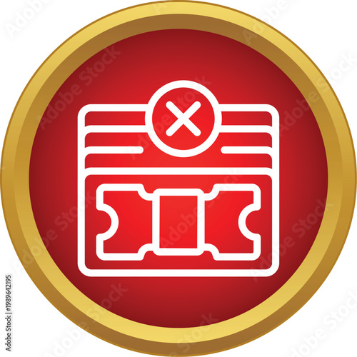 Unavailable event tickets with an 'x' mark, indicating sold out status or cancellation