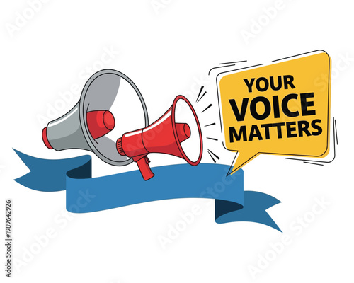 Your voice matters a powerful illustration of communication and advocacy for positive change and expression